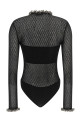 Openwork knitted bodysuit Black