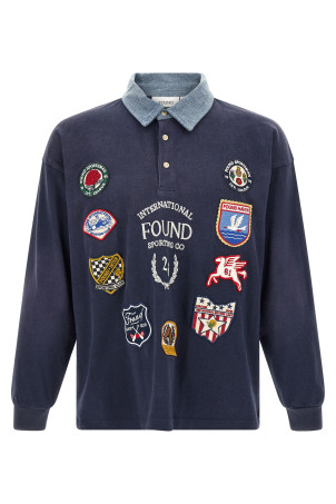 'Crestfield' polo shirt with patch Blue