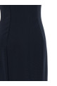 Long dress with crossed neckline Black