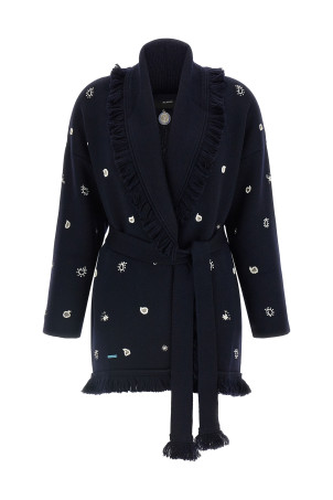 'Echoes Of The Bandana' cardigan Blue