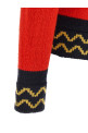 Geometric intarsia sweater Red