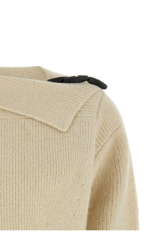 'Thais' sweater with alamari White