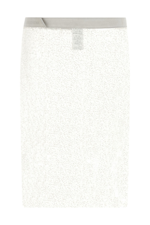 Embroidered 'Jude' sarong skirt White
