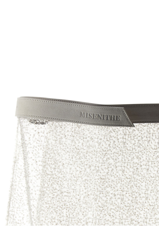 Embroidered 'Jude' sarong skirt White