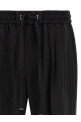 Wool gabardine joggers Black