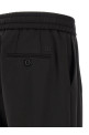 Wool gabardine joggers Black