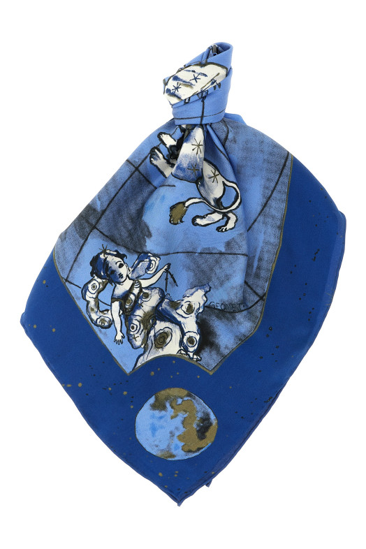 'Zodiac Flag' scarf BLUE