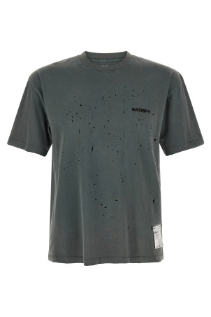 T-shirt with openwork details Gray