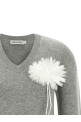Fiore pin sweater Gray