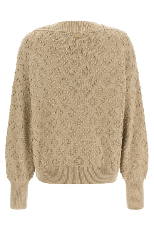 Embossed sweater Beige