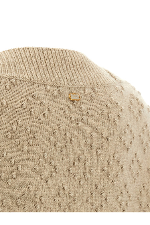 Embossed sweater Beige