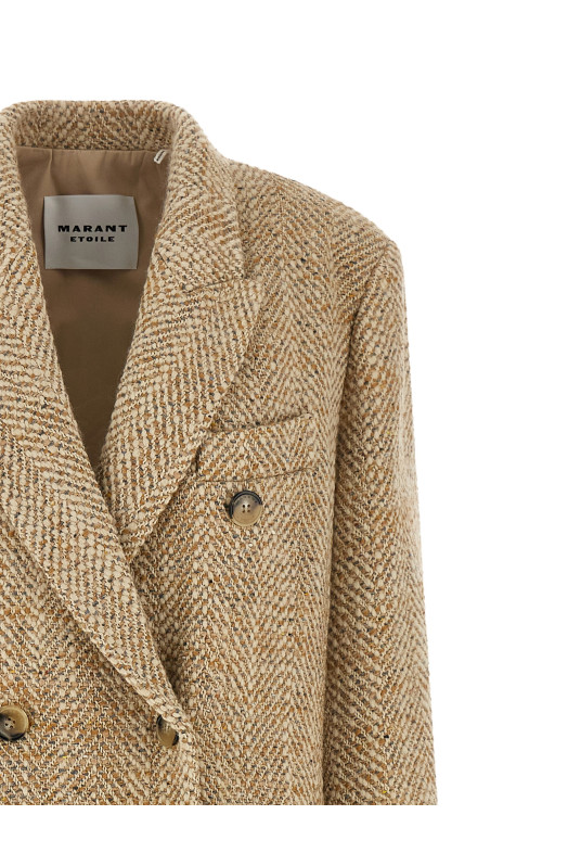 'Pilda' double-breasted coat Beige