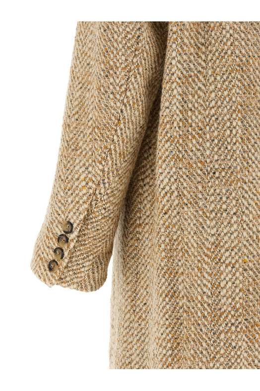 'Pilda' double-breasted coat Beige
