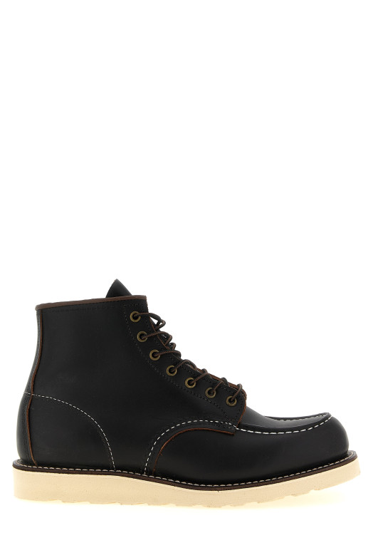 'Classic Moc Toe' lace-up ankle boots Black