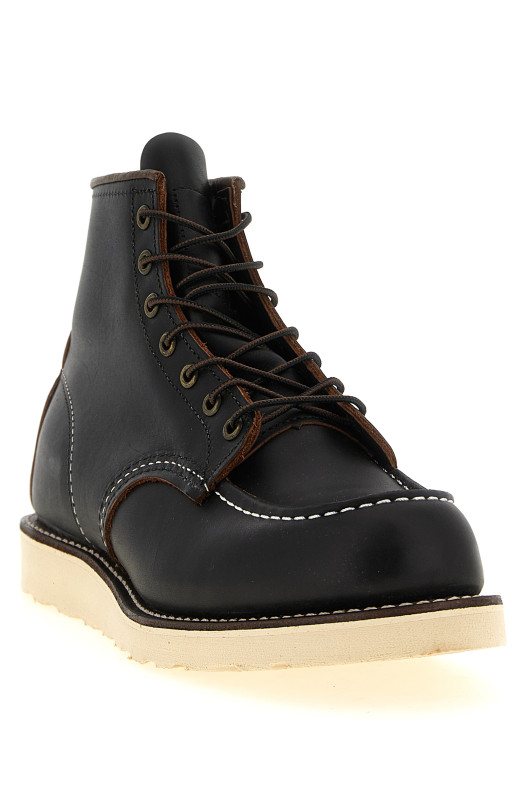 'Classic Moc Toe' lace-up ankle boots Black