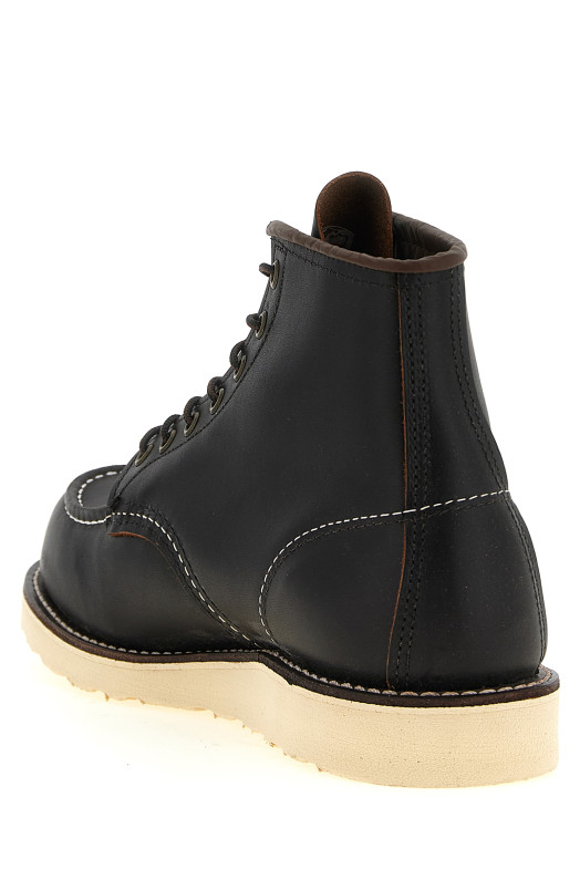 'Classic Moc Toe' lace-up ankle boots Black