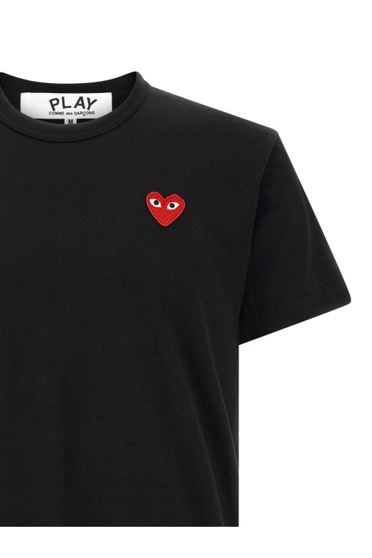 Heart patch t-shirt Black