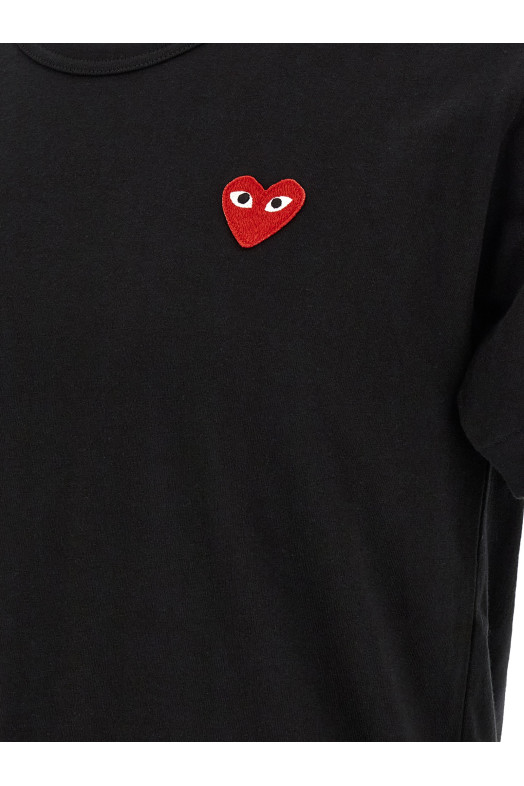 Heart patch t-shirt Black