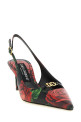 Rose print slingbacks Multicolor