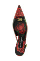 Rose print slingbacks Multicolor