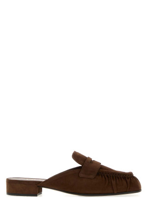 Brown suede slippers PRADA (1D174OF020008)