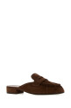 Коричневі замшеві тапочки PRADA (1D174OF020008)
