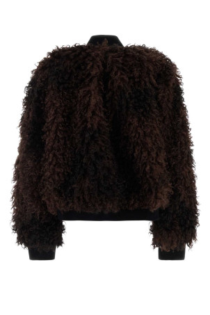 Brown eco fur bomber jacket SACAI (2608660)