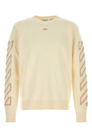Cream wool blend sweater Beige OFF WHITE (44MHE087F26K001110)