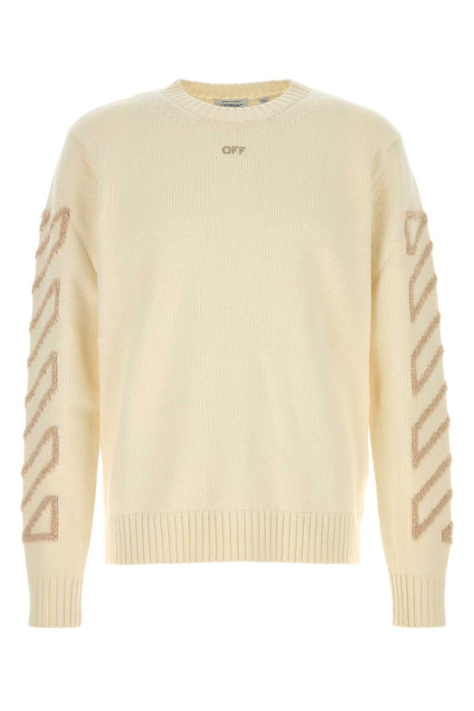 Cream wool blend sweater Beige OFF WHITE (44MHE087F26K001110)