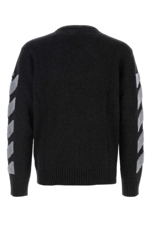 Slate wool blend sweater Blue OFF WHITE (44MHE087F26K002010)