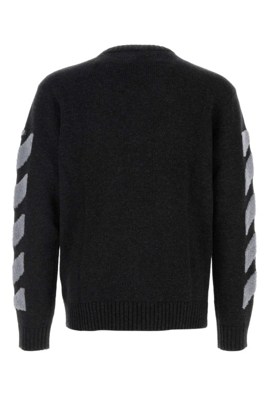 Slate wool blend sweater Blue OFF WHITE (44MHE087F26K002010)