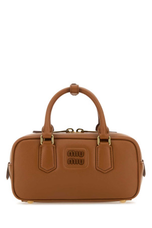 Caramel leather Arcadie handbag MIU MIU (5BB142VOONACR3)