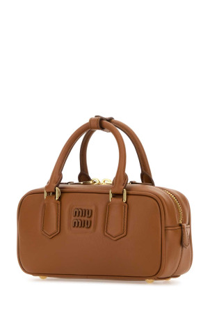 Caramel leather Arcadie handbag MIU MIU (5BB142VOONACR3)