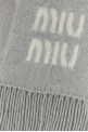 Grey mohair blend scarf MIU MIU (5FS0622CQD)