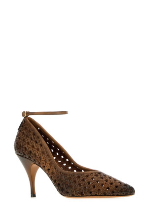 Brown leather pumps MIU MIU (5I654EFA0853ZN7)
