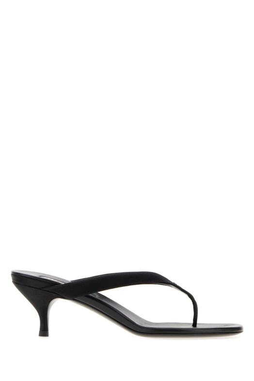 Black satin thong slippers Black MIU MIU (5Y729EFD055049)