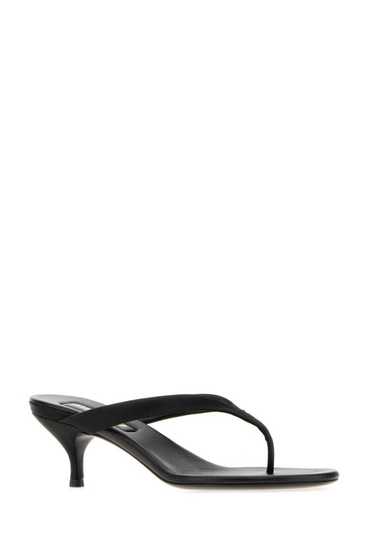 Black satin thong slippers Black MIU MIU (5Y729EFD055049)