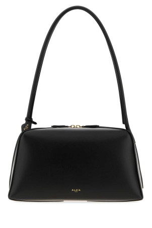 Black leather medium Le Bouledogue shoulder bag Black ALAIA (AA1L2019I061)