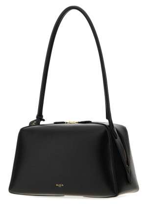 Black leather medium Le Bouledogue shoulder bag Black ALAIA (AA1L2019I061)