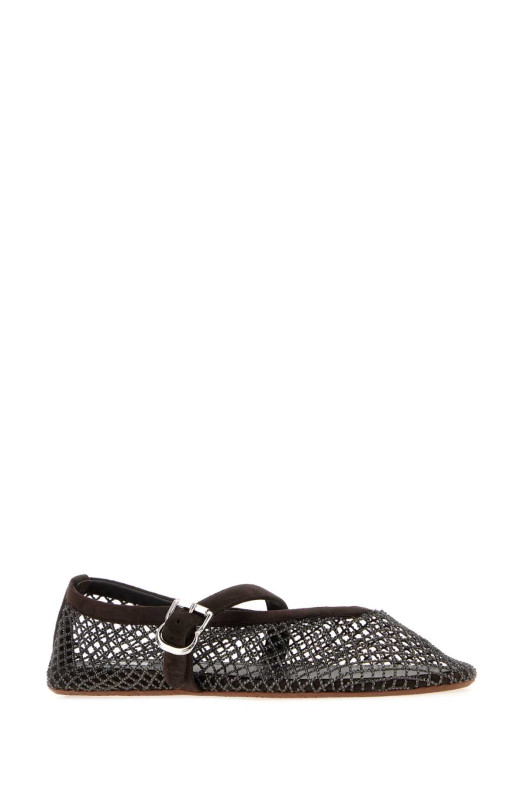 Dark brown mesh ballerinas ALAIA (AA3A029A023)