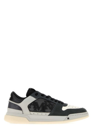 Two-tone leather and fabric Classic Low sneakers Black-grey AMIRI (AM426SN016)