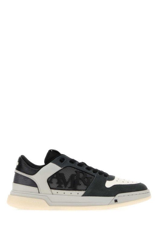 Two-tone leather and fabric Classic Low sneakers Black-grey AMIRI (AM426SN016)