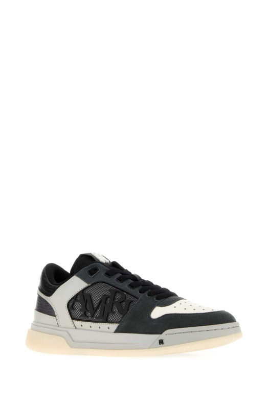 Two-tone leather and fabric Classic Low sneakers Black-grey AMIRI (AM426SN016)