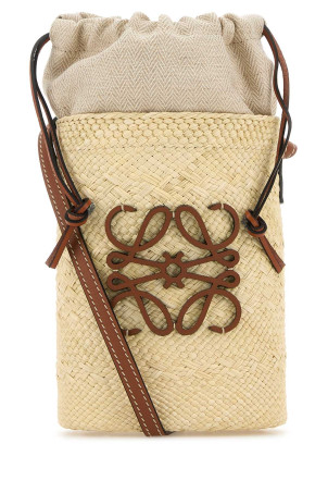Sand iraca Sqaure Pocket crossbody bag LOEWE (C630G35X05)