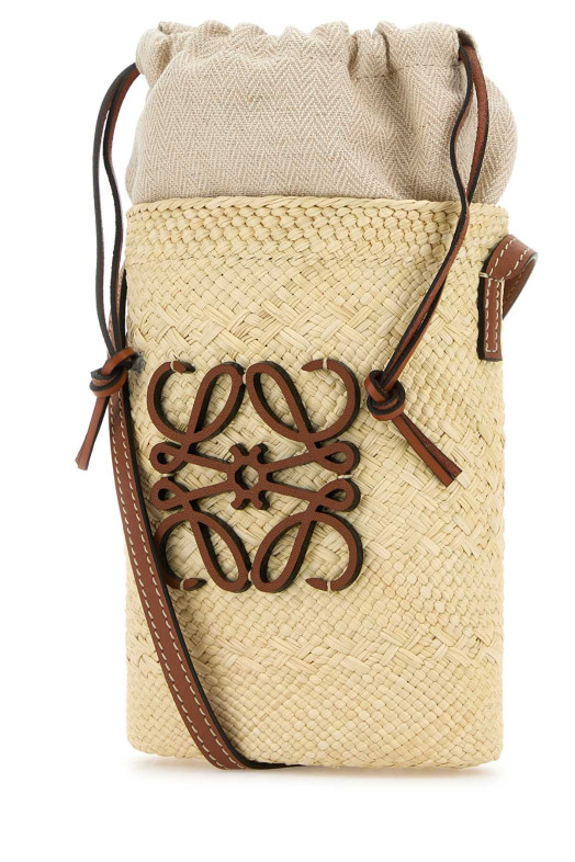 Sand iraca Sqaure Pocket crossbody bag LOEWE (C630G35X05)