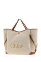 Beige canvas ChloÃ© Clover shopping bag CHLOE (CH26AS654S63)