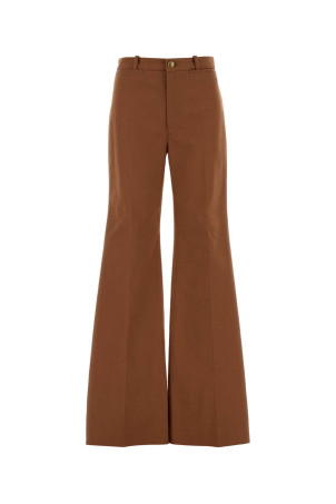 Pantalone dalla gamba ampia in cotone mattone CHLOE (CH26SPA76041)