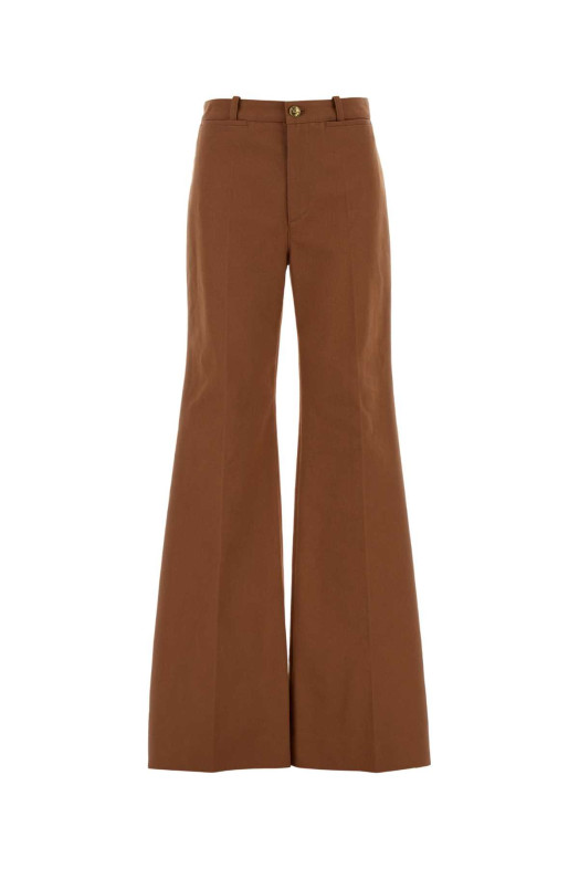 Pantalone dalla gamba ampia in cotone mattone CHLOE (CH26SPA76041)