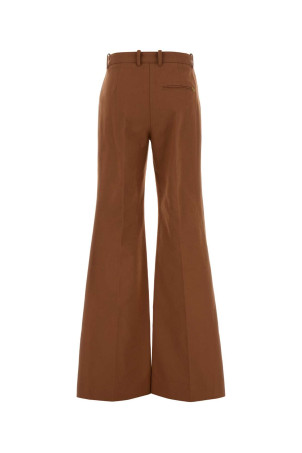 Pantalone dalla gamba ampia in cotone mattone CHLOE (CH26SPA76041)