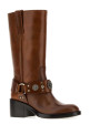 Brown leather Dakota boots CHLOE (CH26W22D1P)